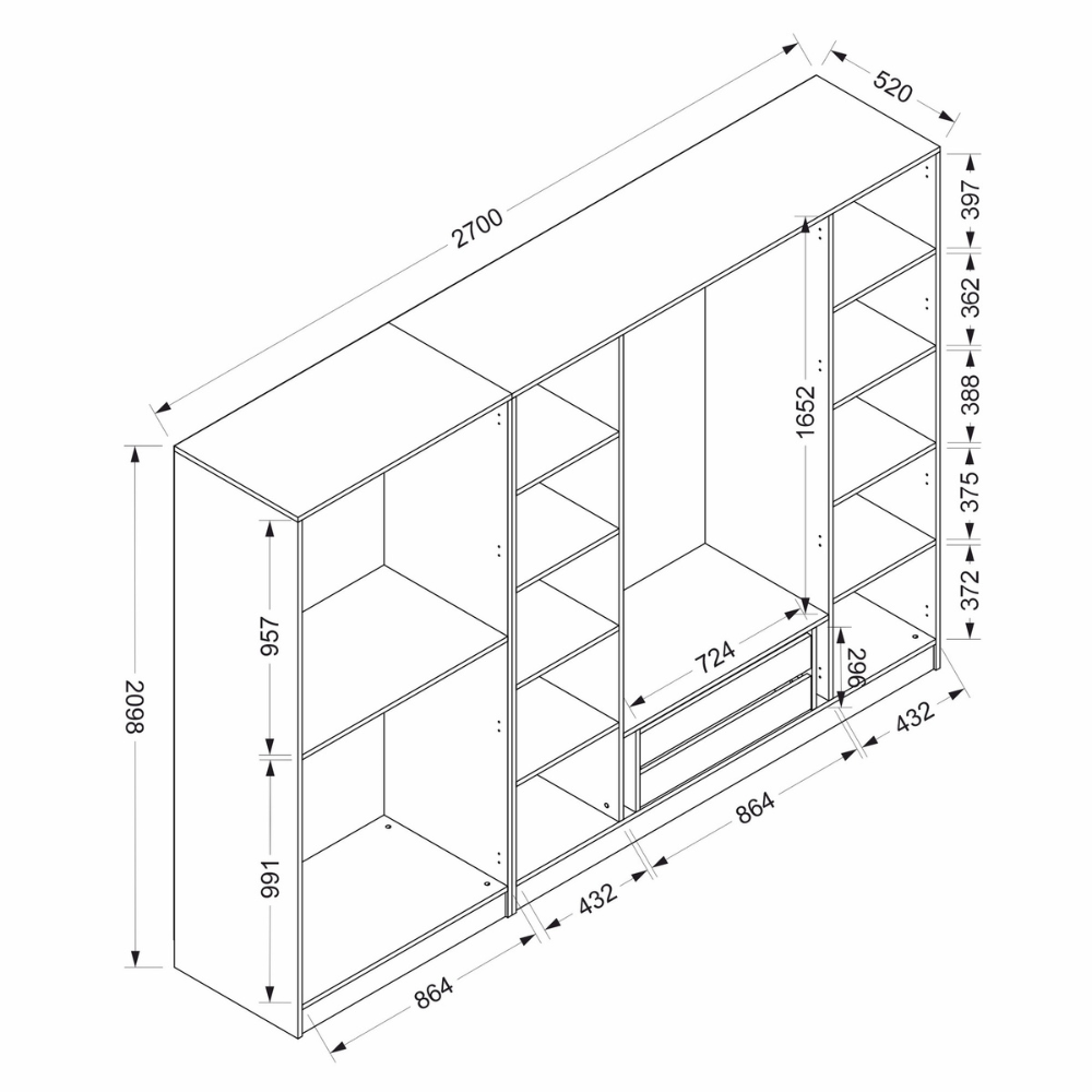 concept-usine-opera-dressing-anthracite-270-cm-avec-penderie image 8
