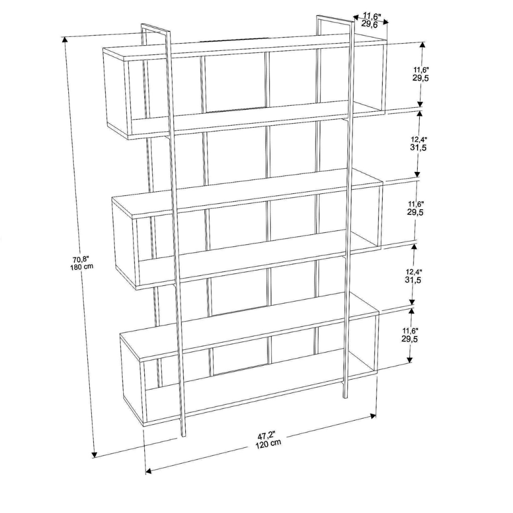 concept-usine-luli-biblioth-que-bois-vert-120-cm-6-niches image 6