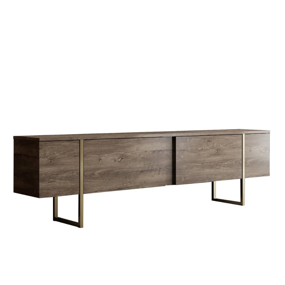 concept-usine-bearn-meuble-tv-180cm-bois-portes-rangement-design image 6
