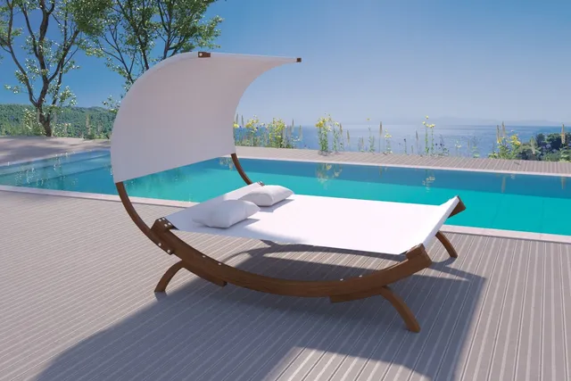 concept-usine-bora-bora-hamac-2-places-bois-cru-pare-soleil image 1