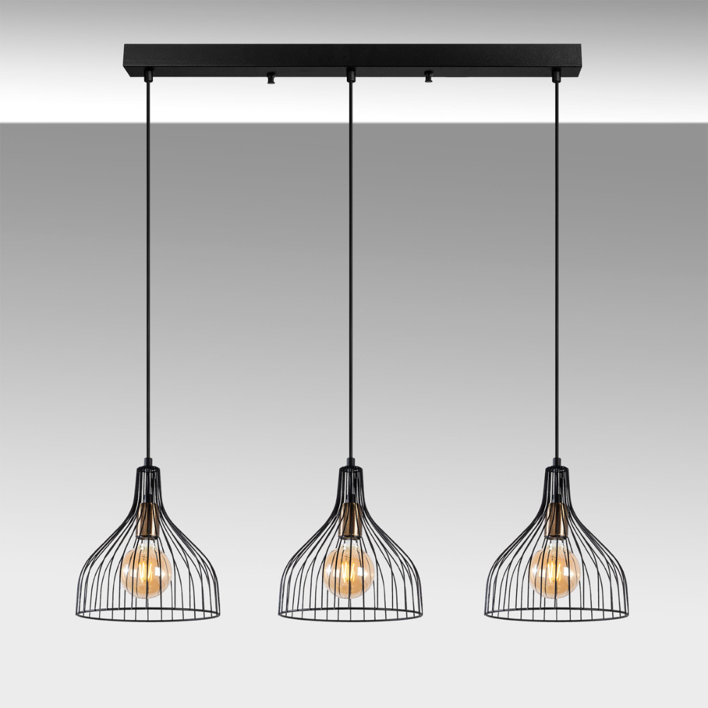 concept-usine-marie-plafonnier-m-tal-noir-3-lampes image 2