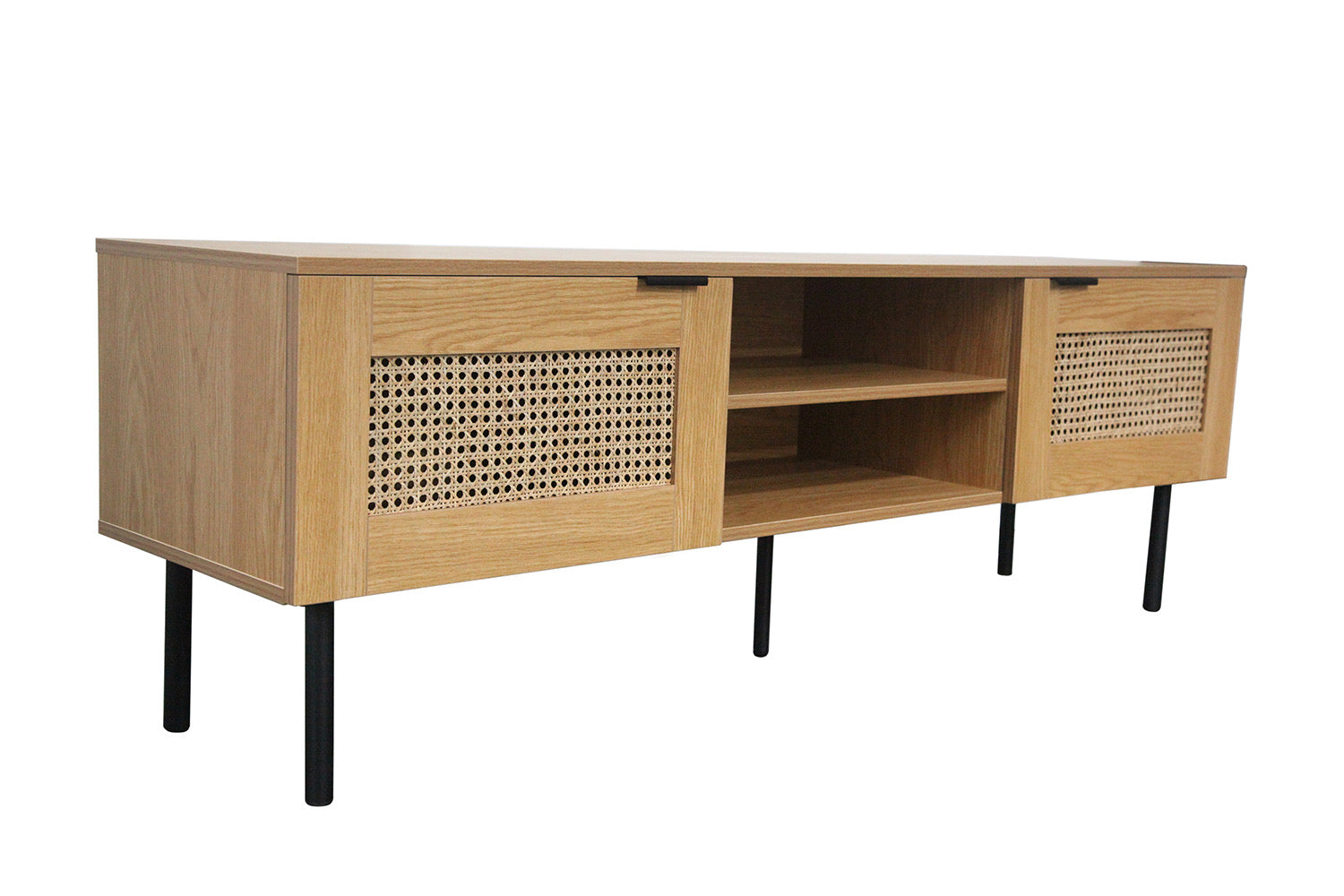 concept-usine-ubud-meuble-tv-bois-150-cm-marron-cannage image 4