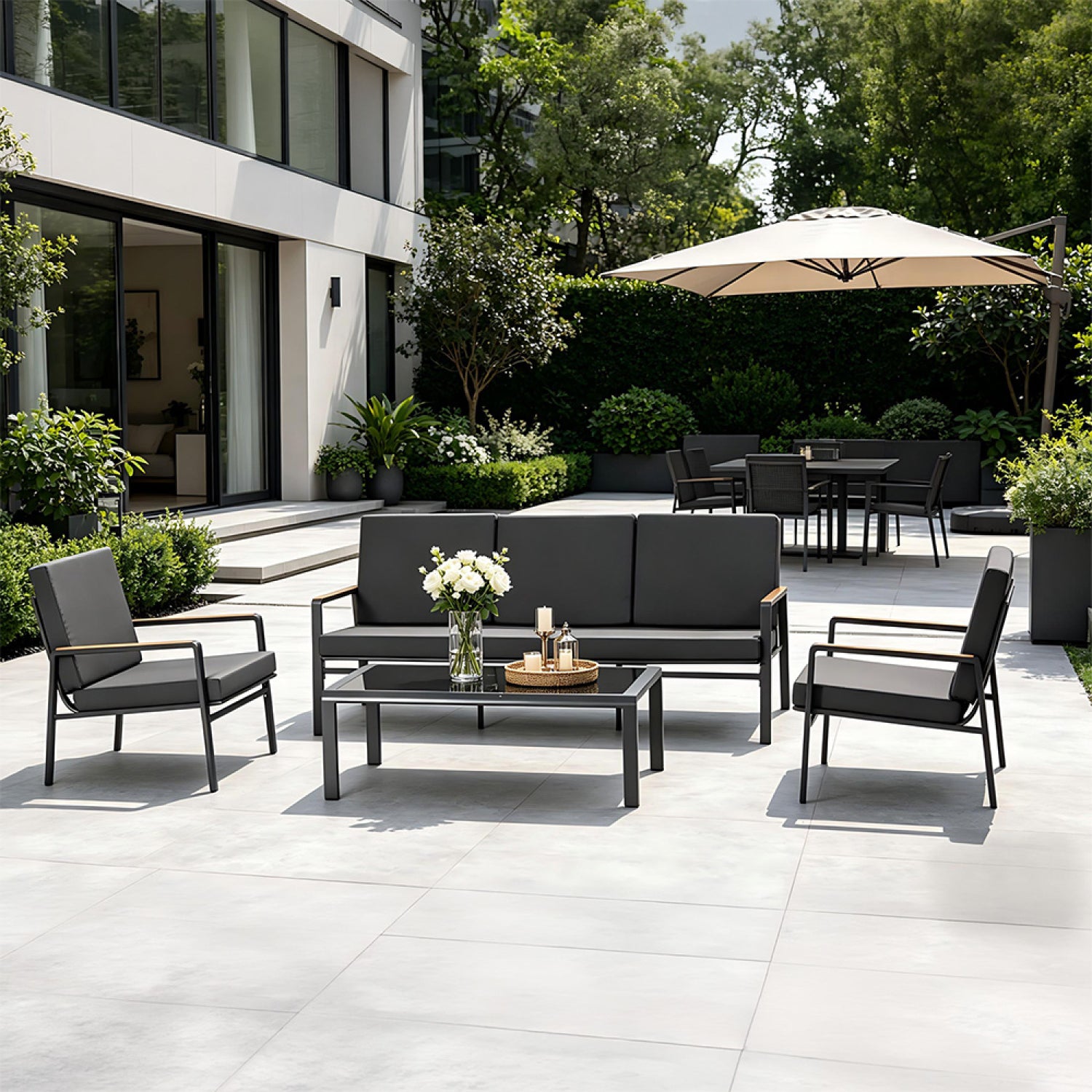 concept-usine-hobart-salon-de-jardin-aluminium-gris-5-places image 1