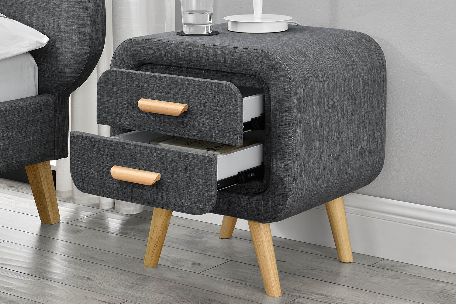 concept-usine-lulea-table-chevet-scandinave-2-tiroirs-gris image 2