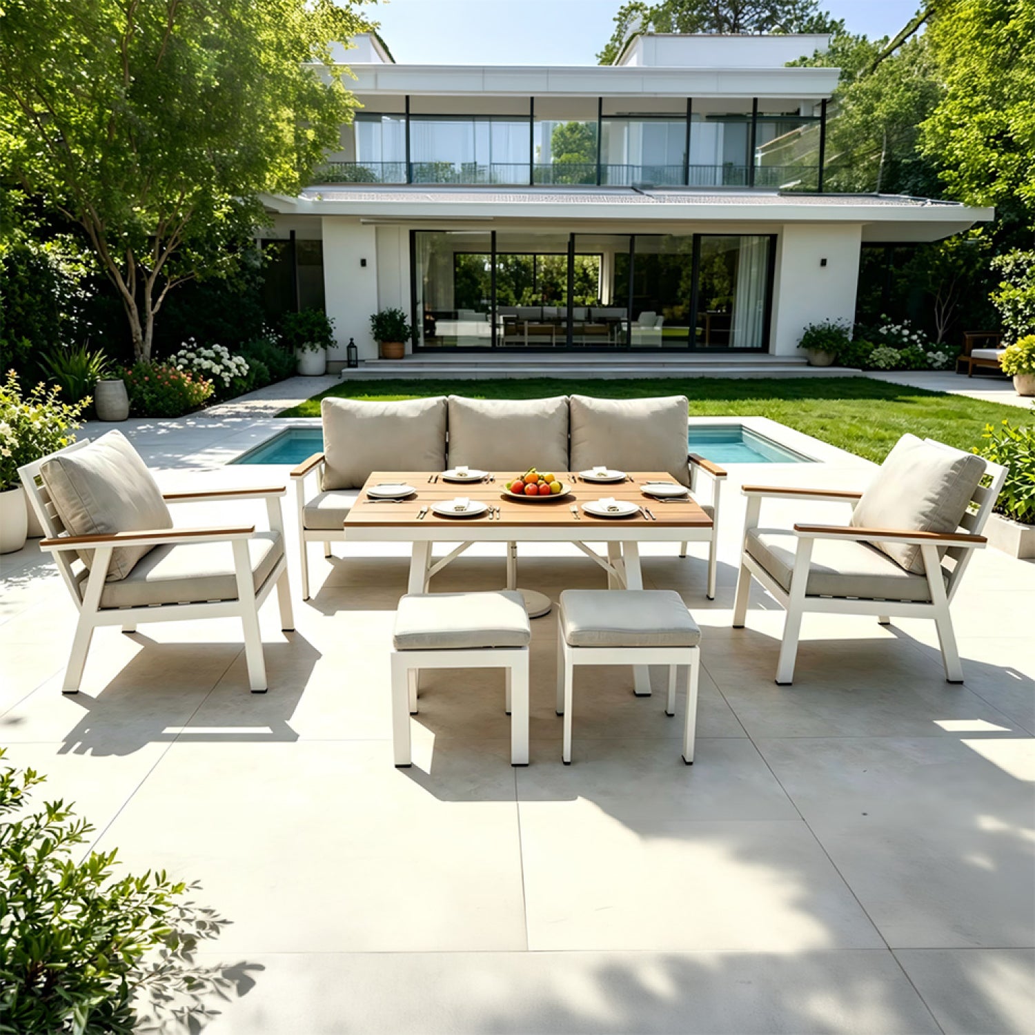 concept-usine-apia-salon-de-jardin-7-places-beige-poufs image 2