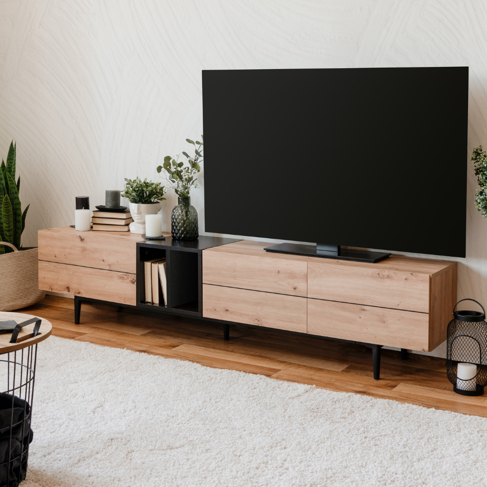 concept-usine-novi-meuble-tv-200-cm-bois-avec-porte image 2
