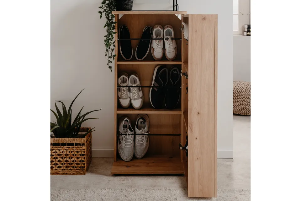 concept-usine-skor-meuble-chaussures-bois-12-paires image 1