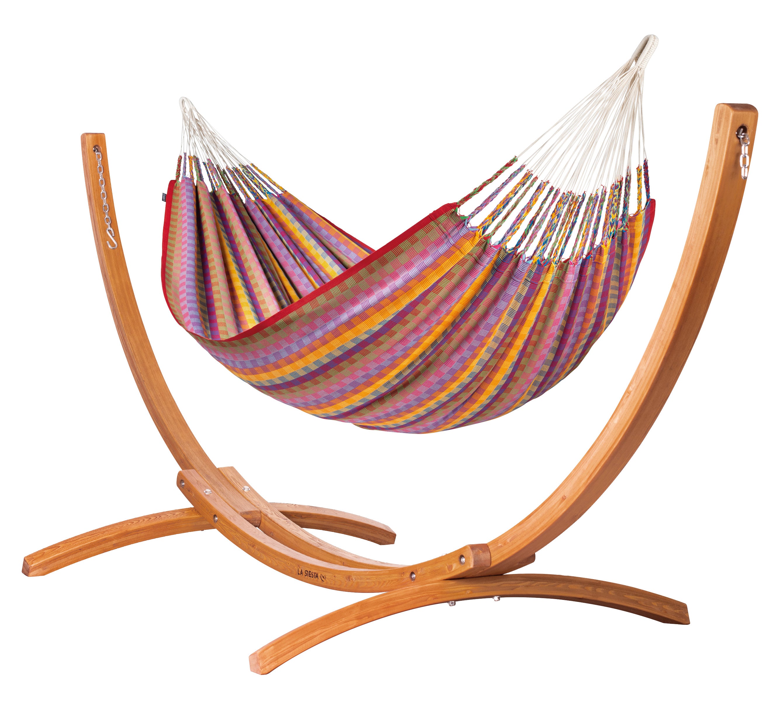la-siesta-maera-colombia-hamac-coton-bio-avec-support-bois image 6