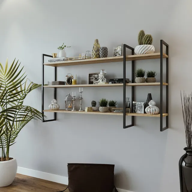 concept-usine-vitro-tag-re-murale-140-cm-bois-et-noir image 1