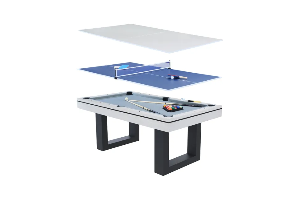 concept-usine-denver-billard-multijeux-bois-blanc-ping-pong image 1
