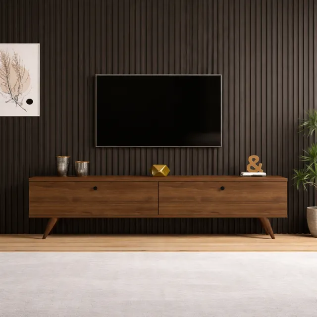 concept-usine-poly-meuble-tv-noyer-160-cm-avec-placards image 1