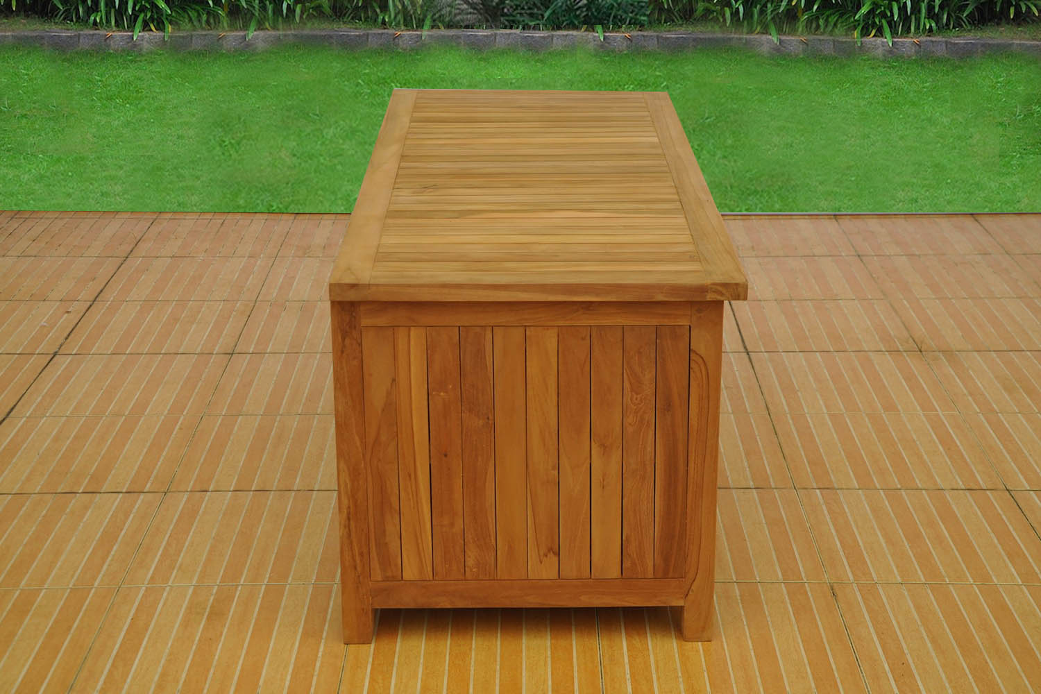 concept-usine-kotak-coffre-de-jardin-teck-bois-brut-110l image 5