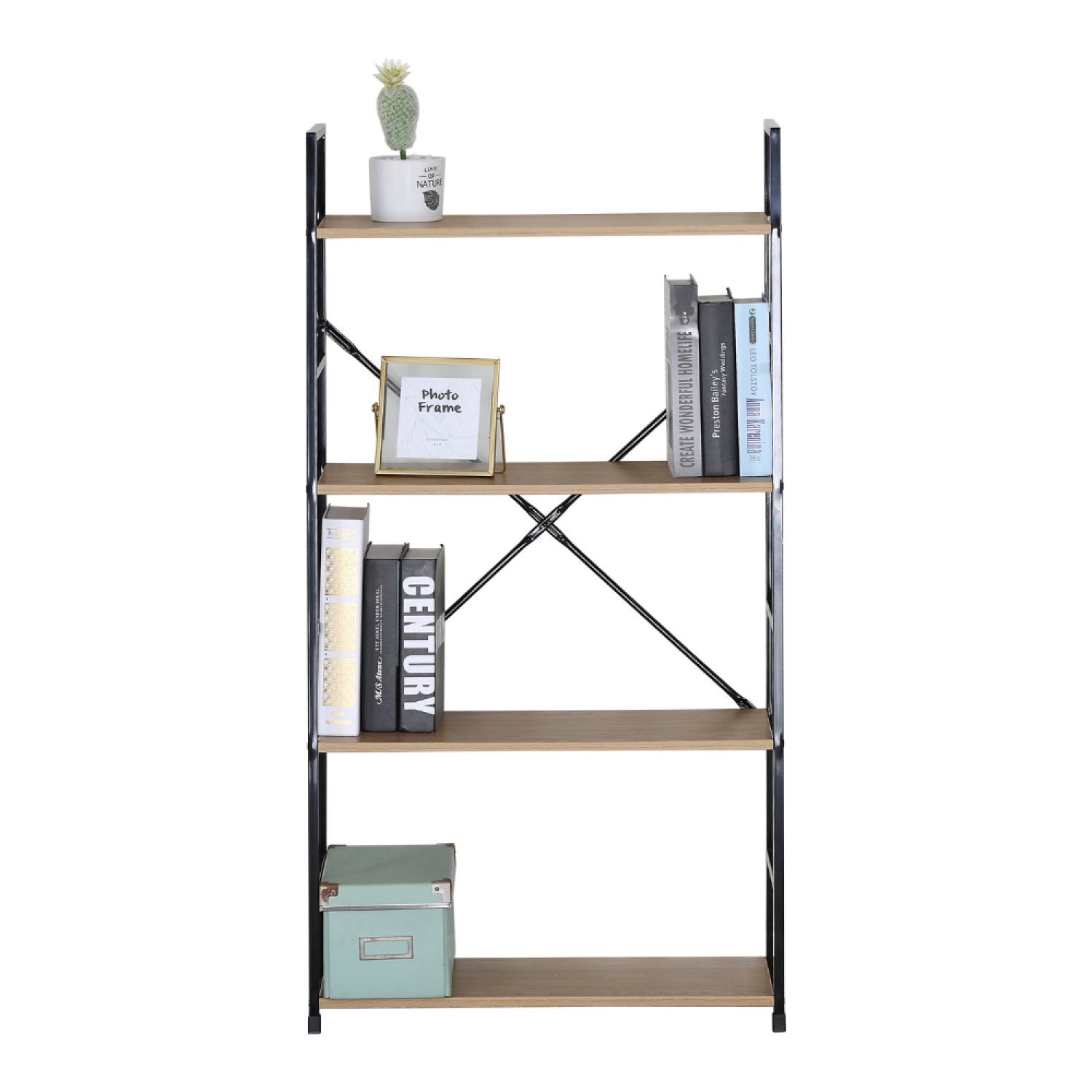 concept-usine-tyda-meuble-rangement-salon-ch-ne-4-tag-res image 7