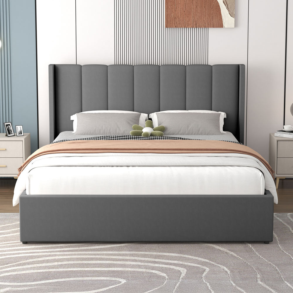 concept-usine-arlington-140x190-lit-coffre-velours-beige image 2