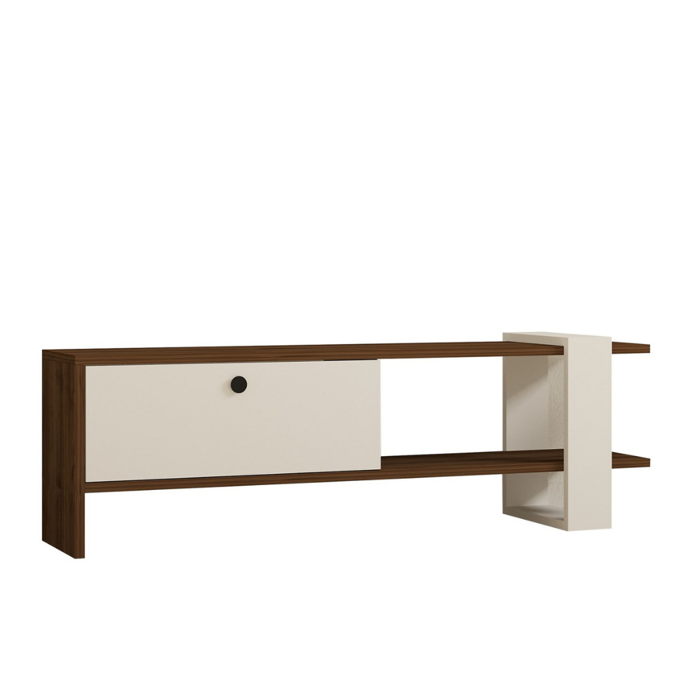 concept-usine-loom-meuble-tv-120-cm-blanc-noyer-porte image 5