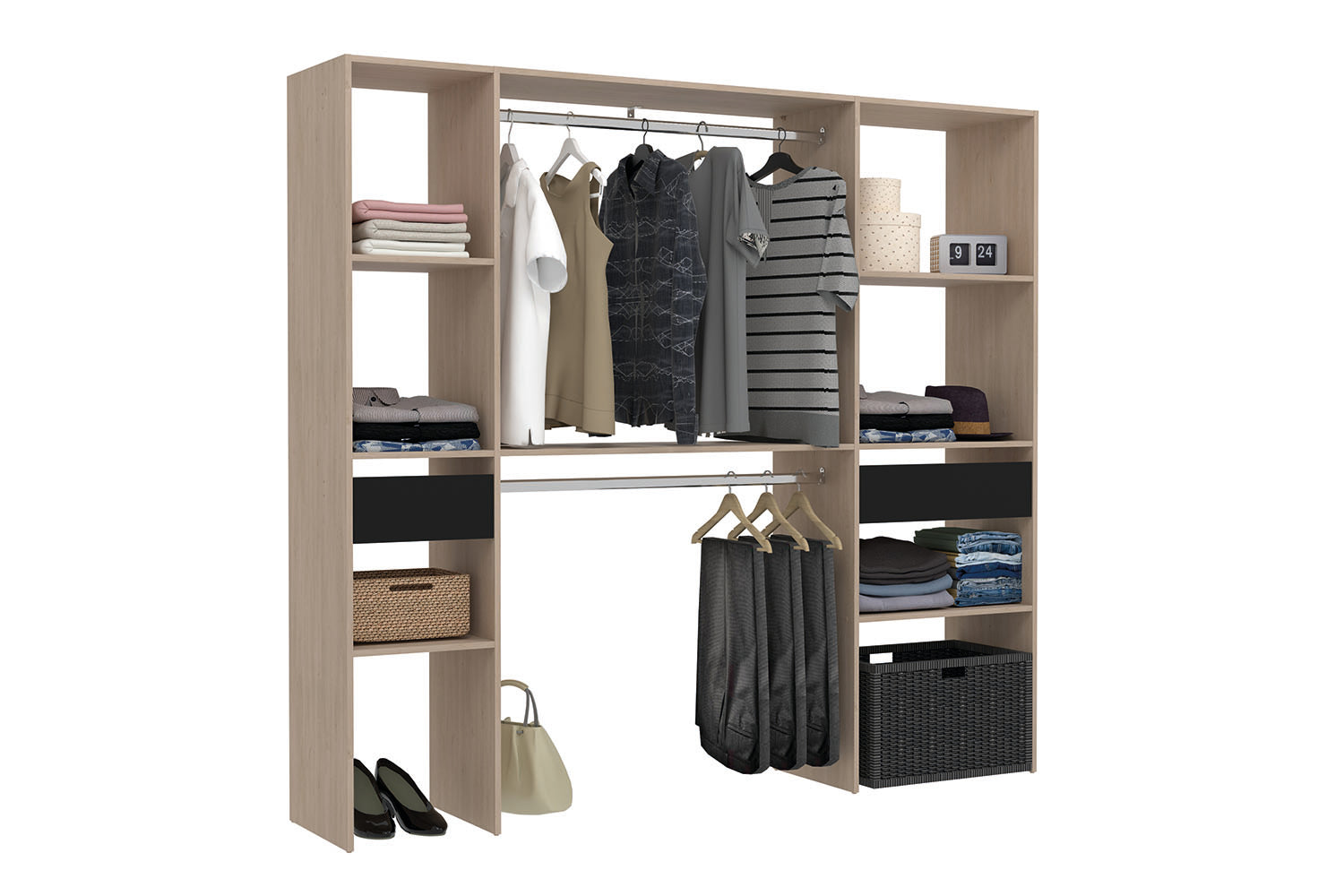 concept-usine-elysee-dressing-180-cm-blanc-avec-penderie image 5