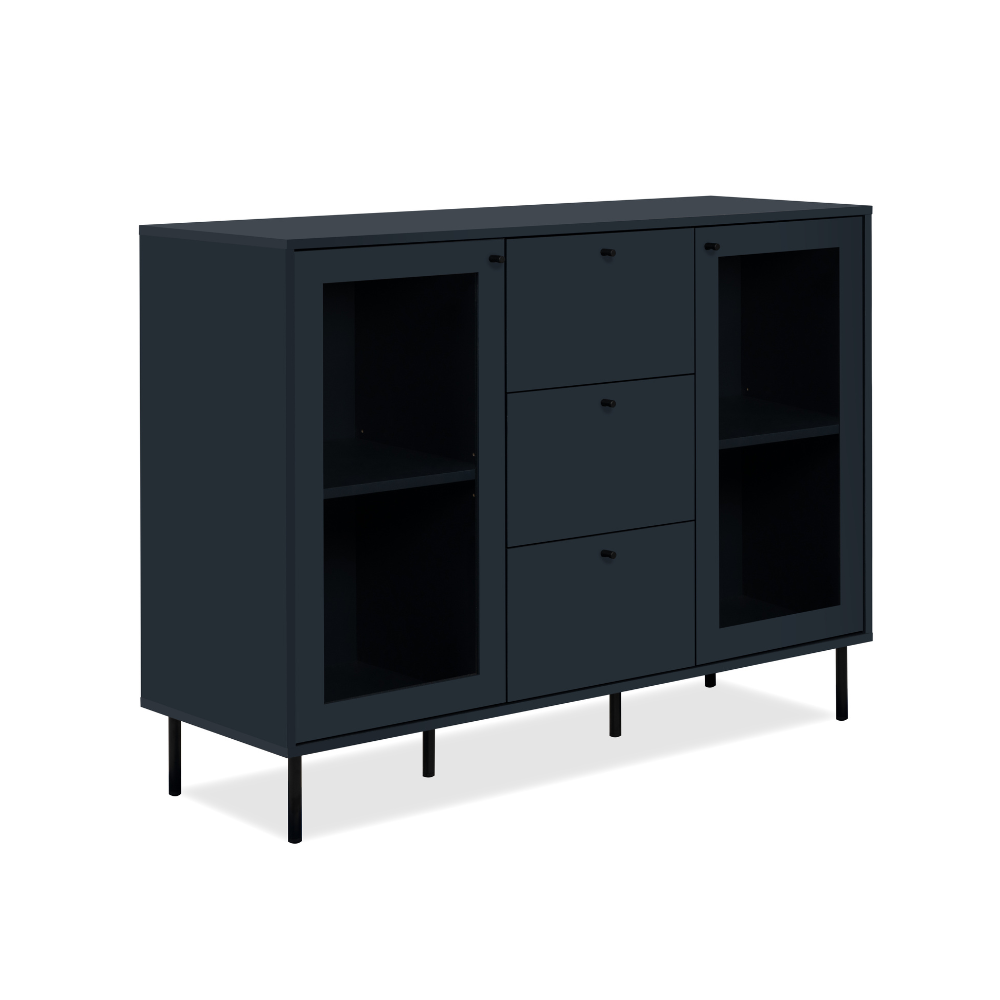 concept-usine-lanzarote-buffet-bleu-marine-bois-2-portes image 6