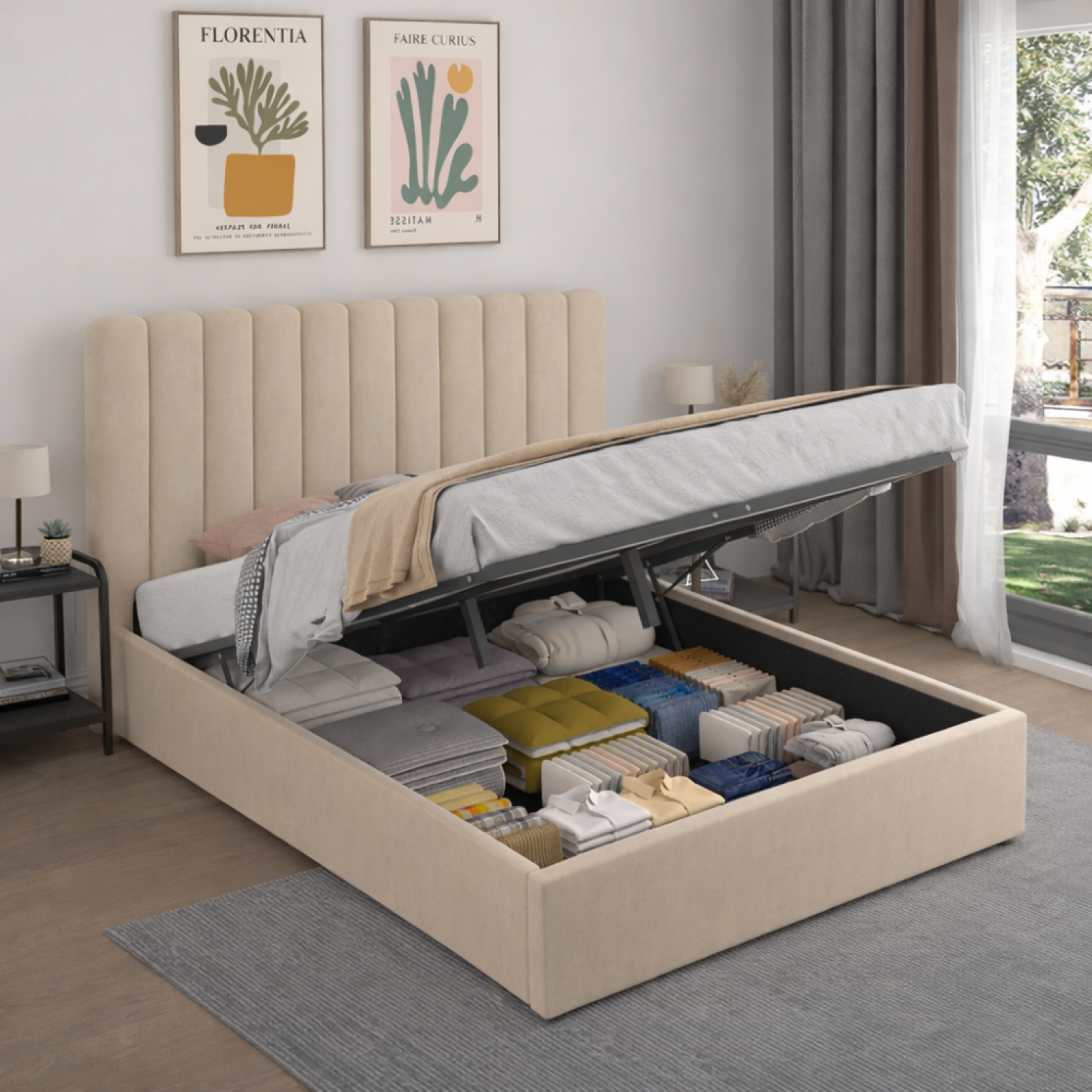 concept-usine-savannah-lit-coffre-160x200-velours-beige image 3