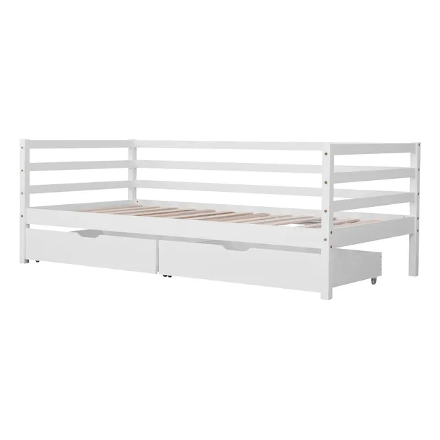 happy-garden-jules-lit-banquette-enfant-190x90-blanc-2-tiroirs image 1