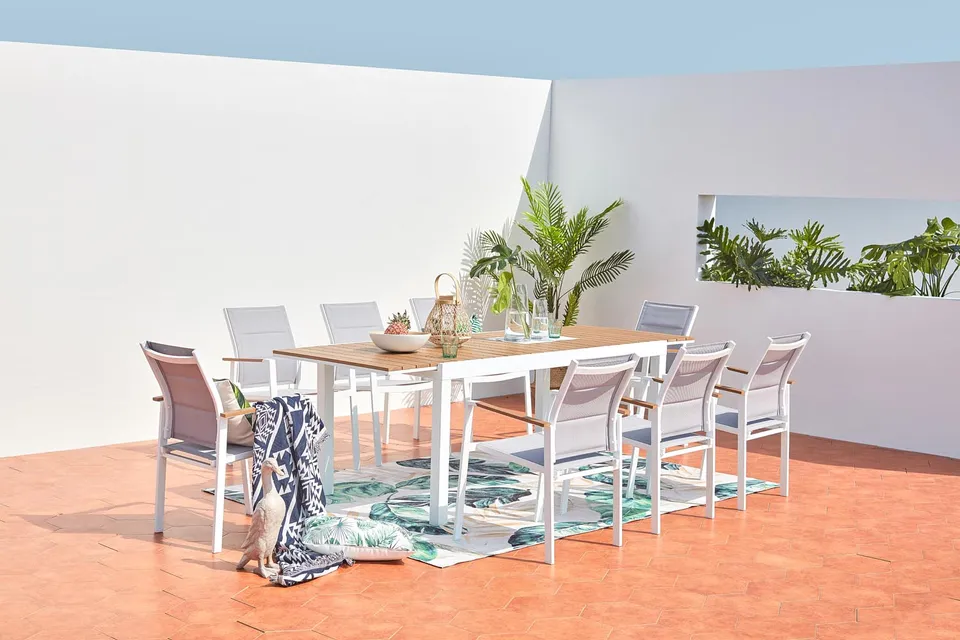 concept-usine-tijuana-ensemble-salon-jardin-aluminium-blanc-8-places image 1