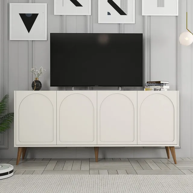 concept-usine-lister-buffet-4-portes-cr-me-180-cm-scandinave image 1
