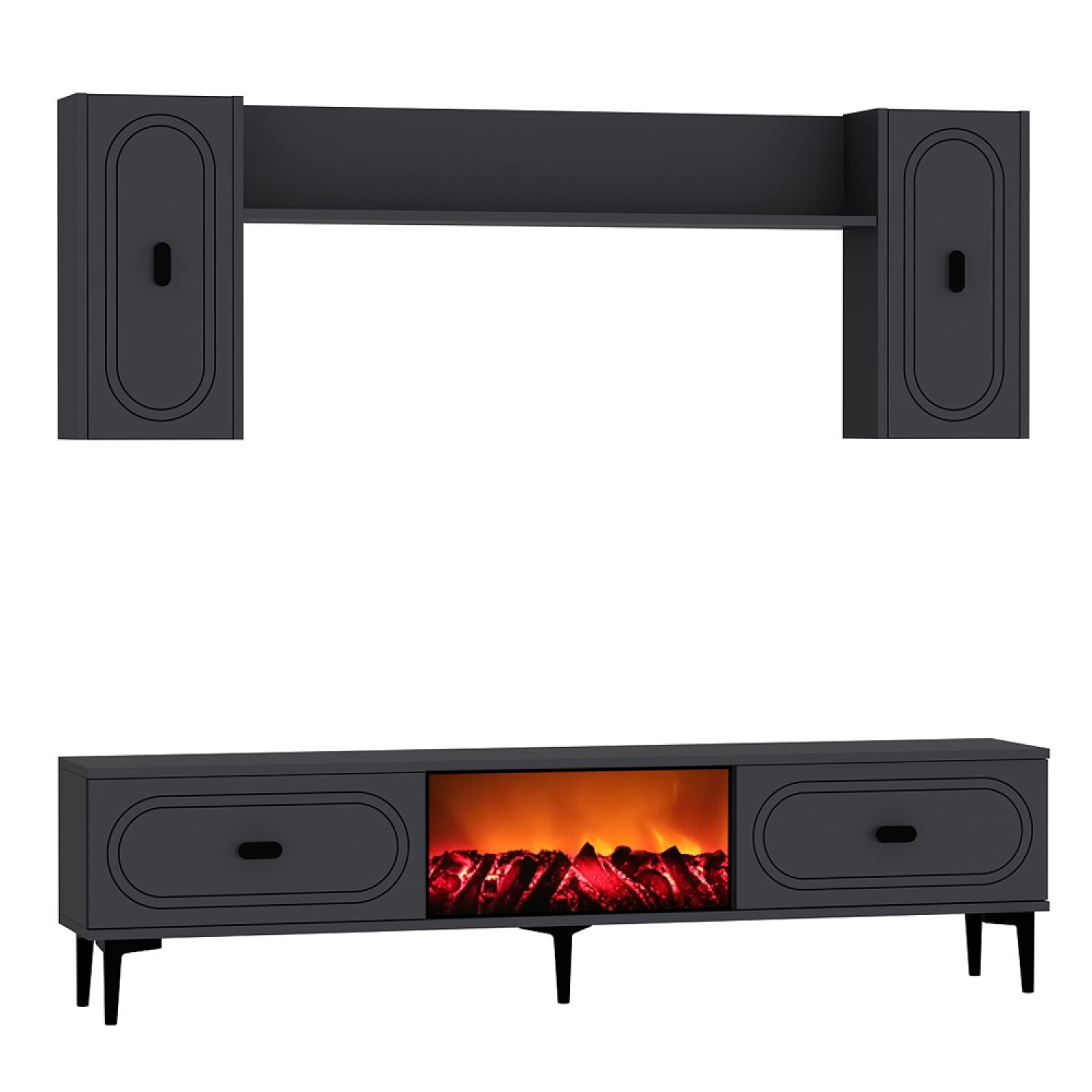 concept-usine-vibra-meuble-tv-150-cm-gris-cheminee-led image 5