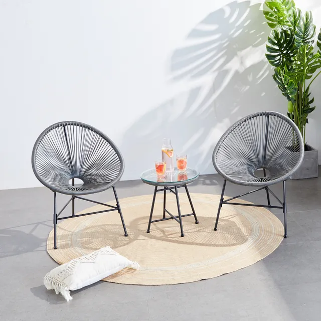 concept-usine-acapulco-salon-de-jardin-2-places-gris-fonc image 1