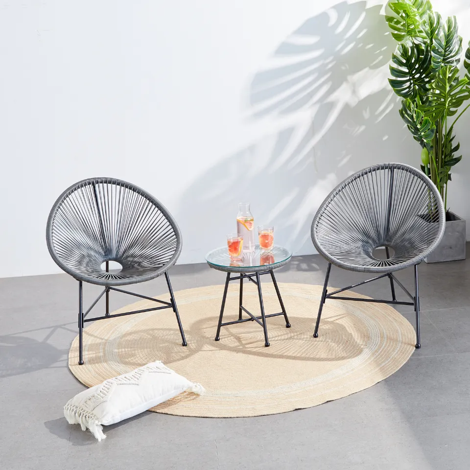 concept-usine-acapulco-salon-de-jardin-2-places-gris-fonc image 1