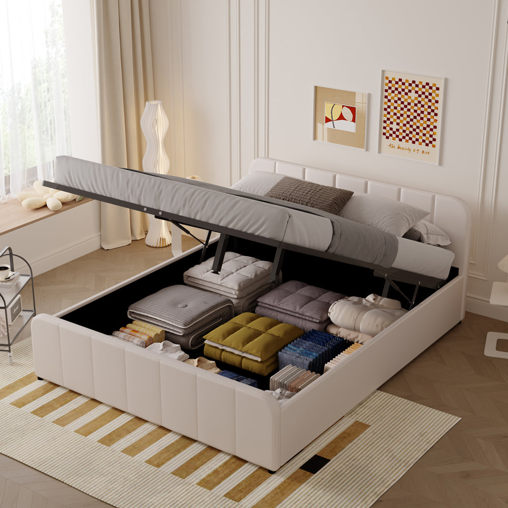 concept-usine-tampa-lit-coffre-velours-beige-140x190-2-places image 3