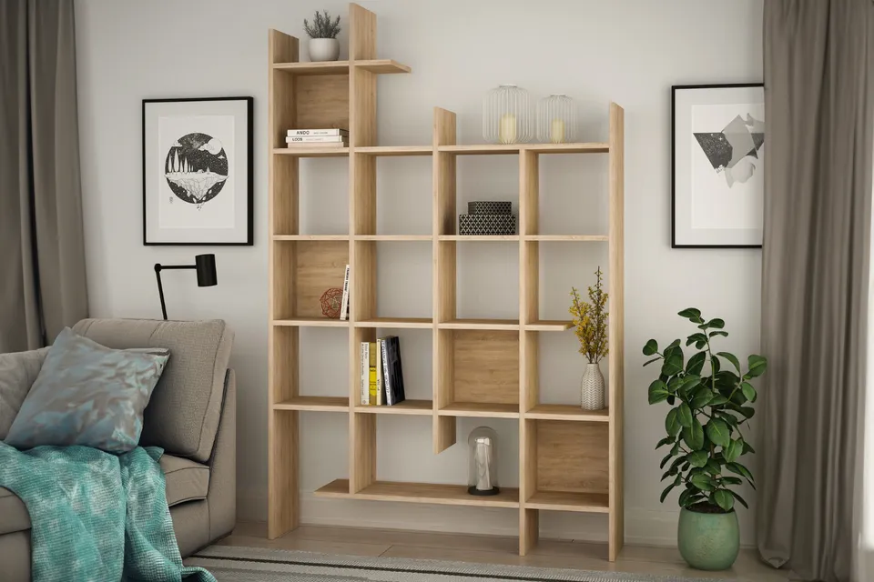 concept-usine-bok-biblioth-que-bois-ch-ne-15-tag-res image 1