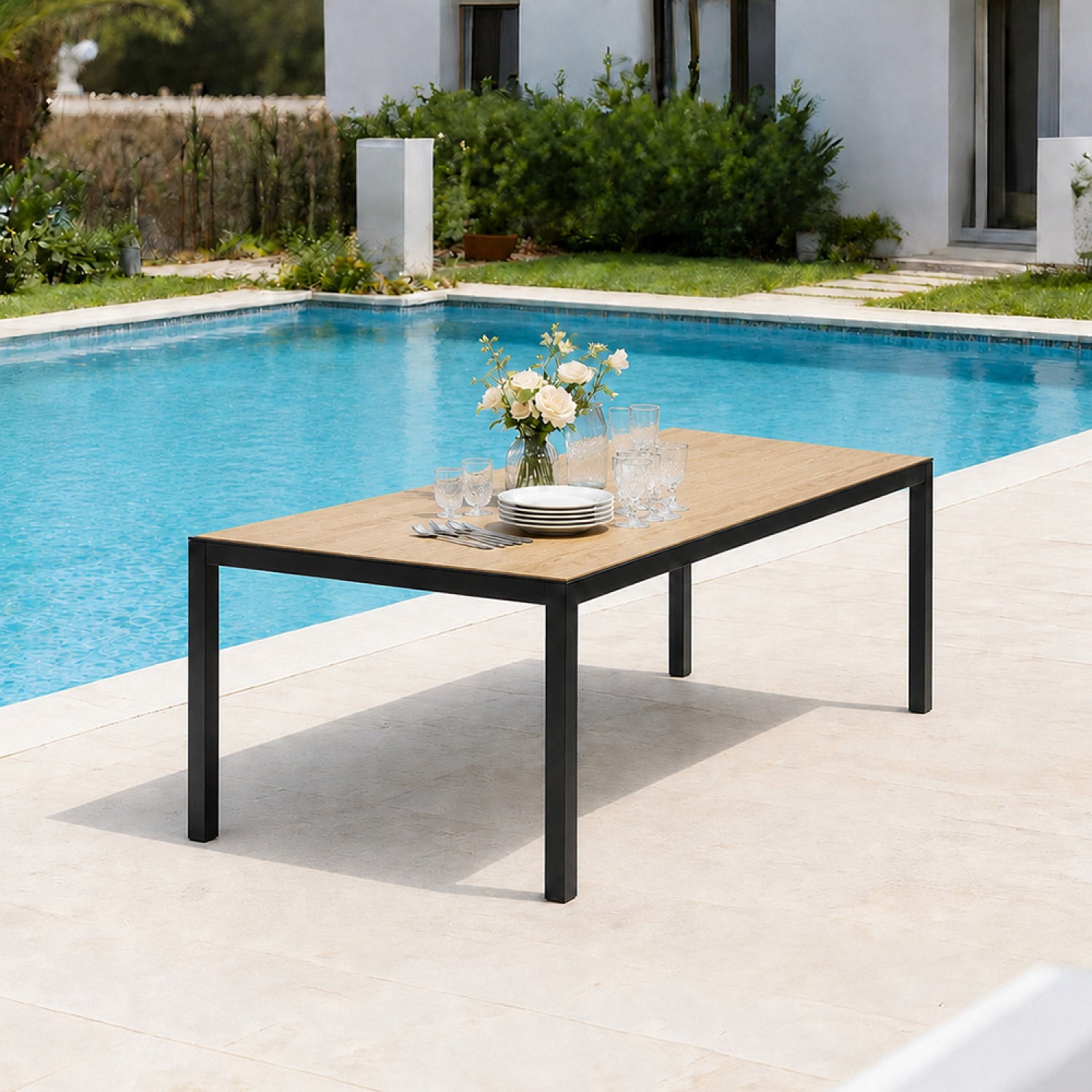 concept-usine-brisbane-table-jardin-240-cm-10-places-effet-bois image 1