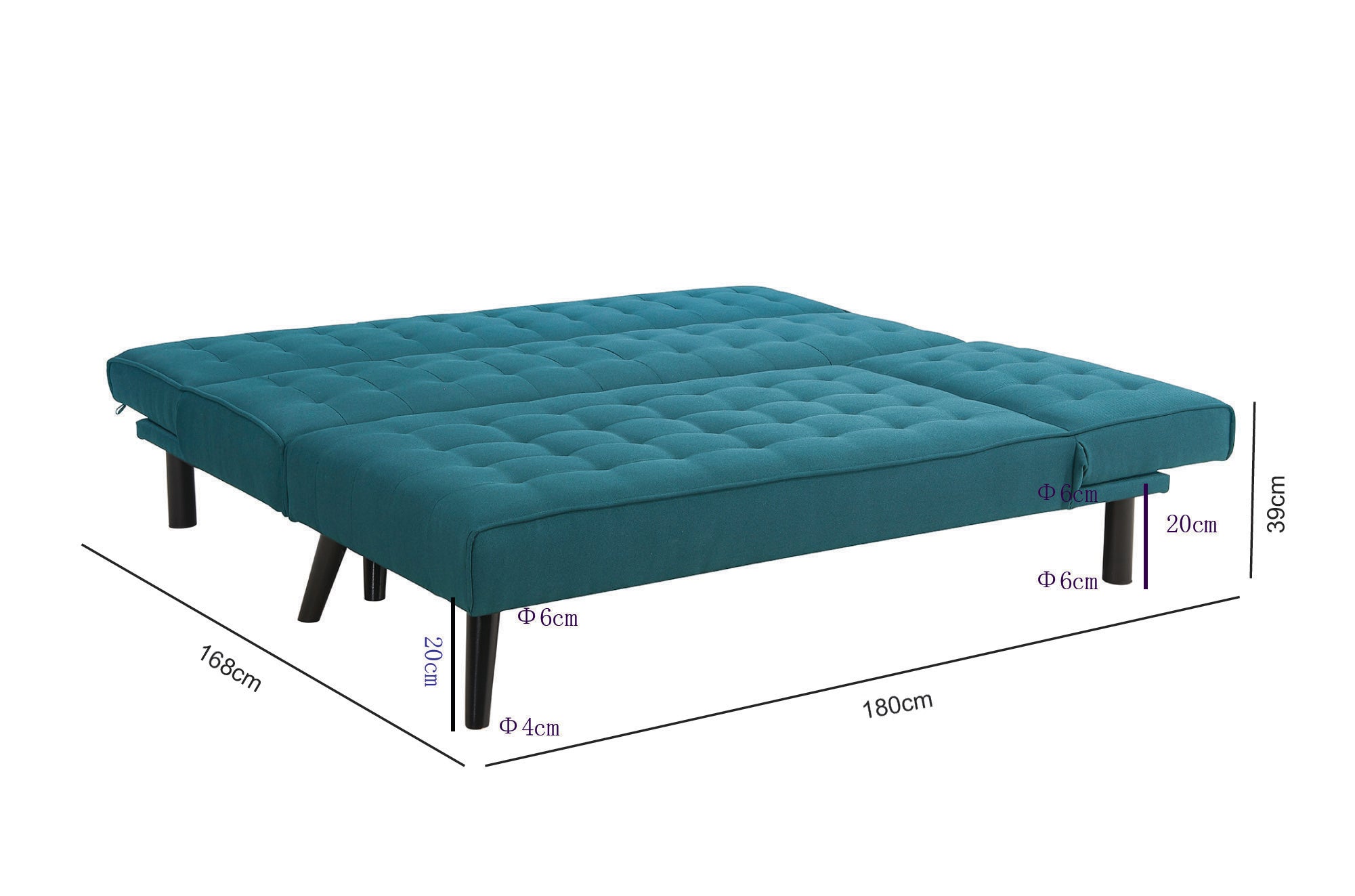 concept-usine-tim-canap-d-angle-convertible-tissu-bleu-4-places image 5