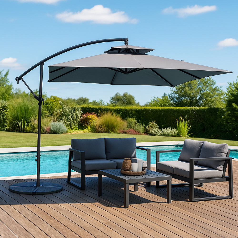 concept-usine-capri-parasol-d-port-3x3-m-gris-inclinable image 2