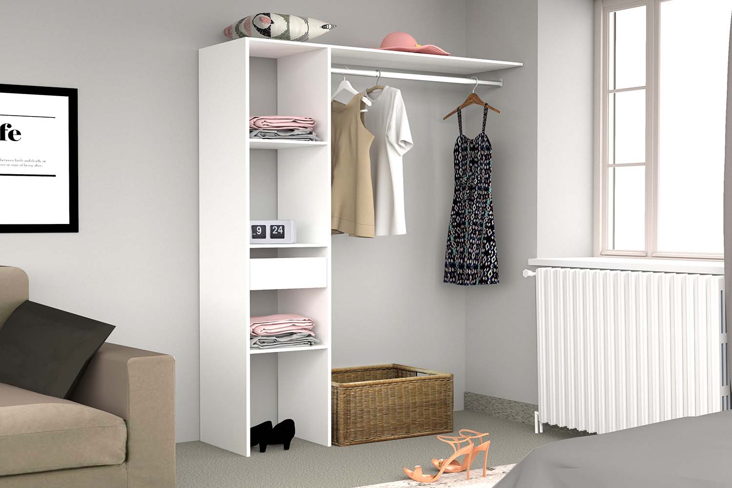 concept-usine-elys-e-dressing-blanc-138-cm-tiroir image 2