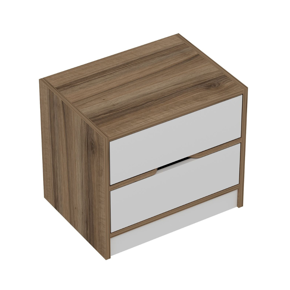 concept-usine-molde-table-de-chevet-bois-blanc-tiroirs image 5