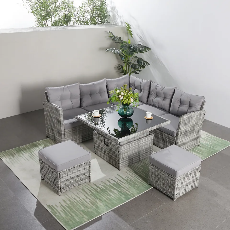 concept-usine-viana-salon-de-jardin-5-places-r-sine-gris-modulable image 1