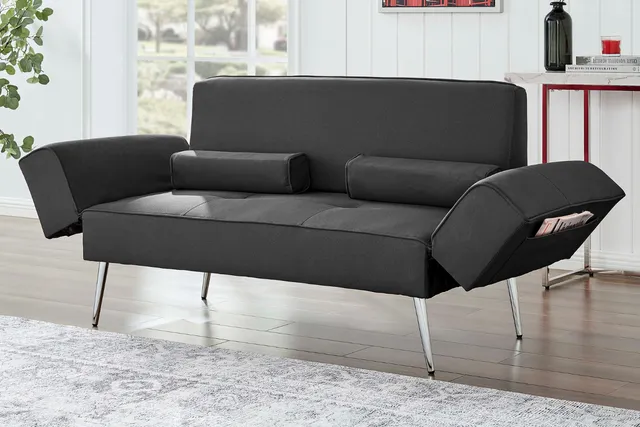 concept-usine-riga-canap-convertible-2-places-gris-fonc image 1
