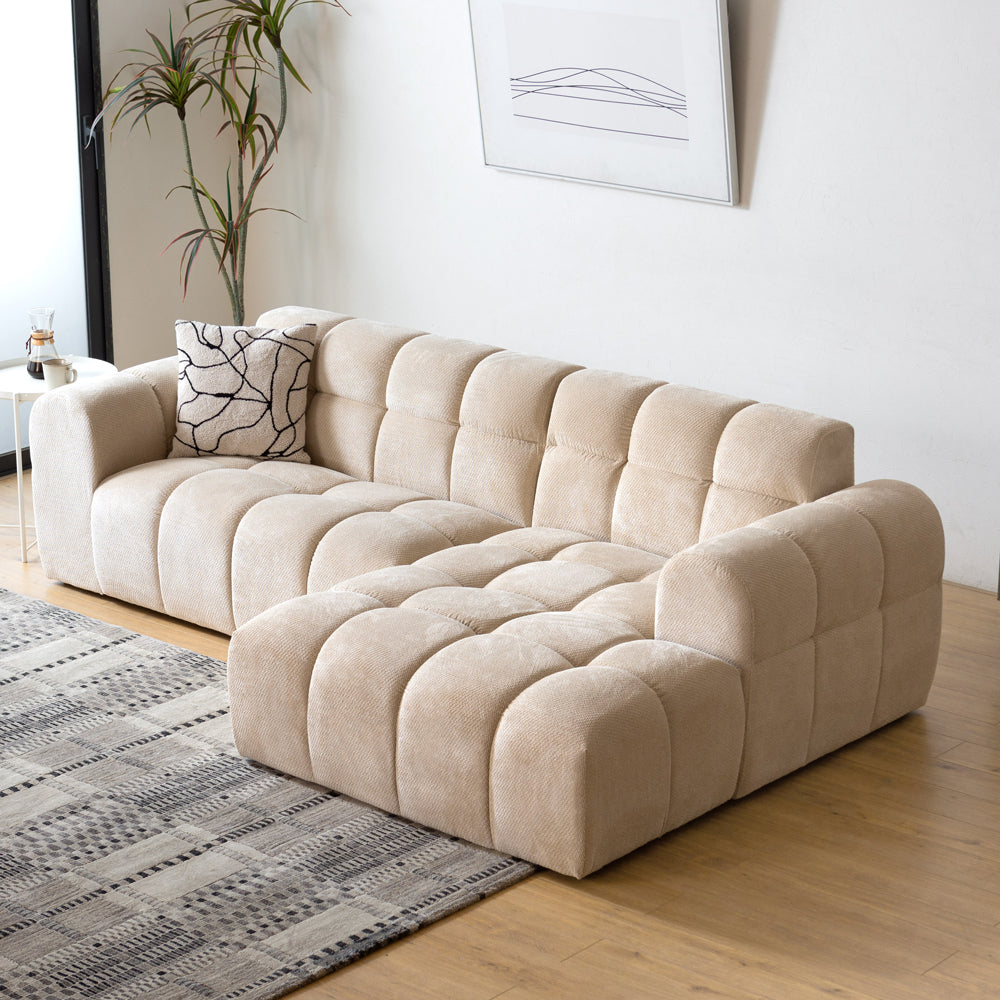 concept-usine-salford-canap-d-angle-velours-beige-3-places image 1