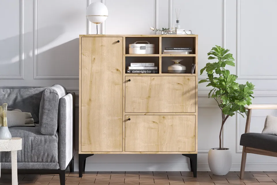 concept-usine-ewa-buffet-100-cm-bois-3-portes image 1