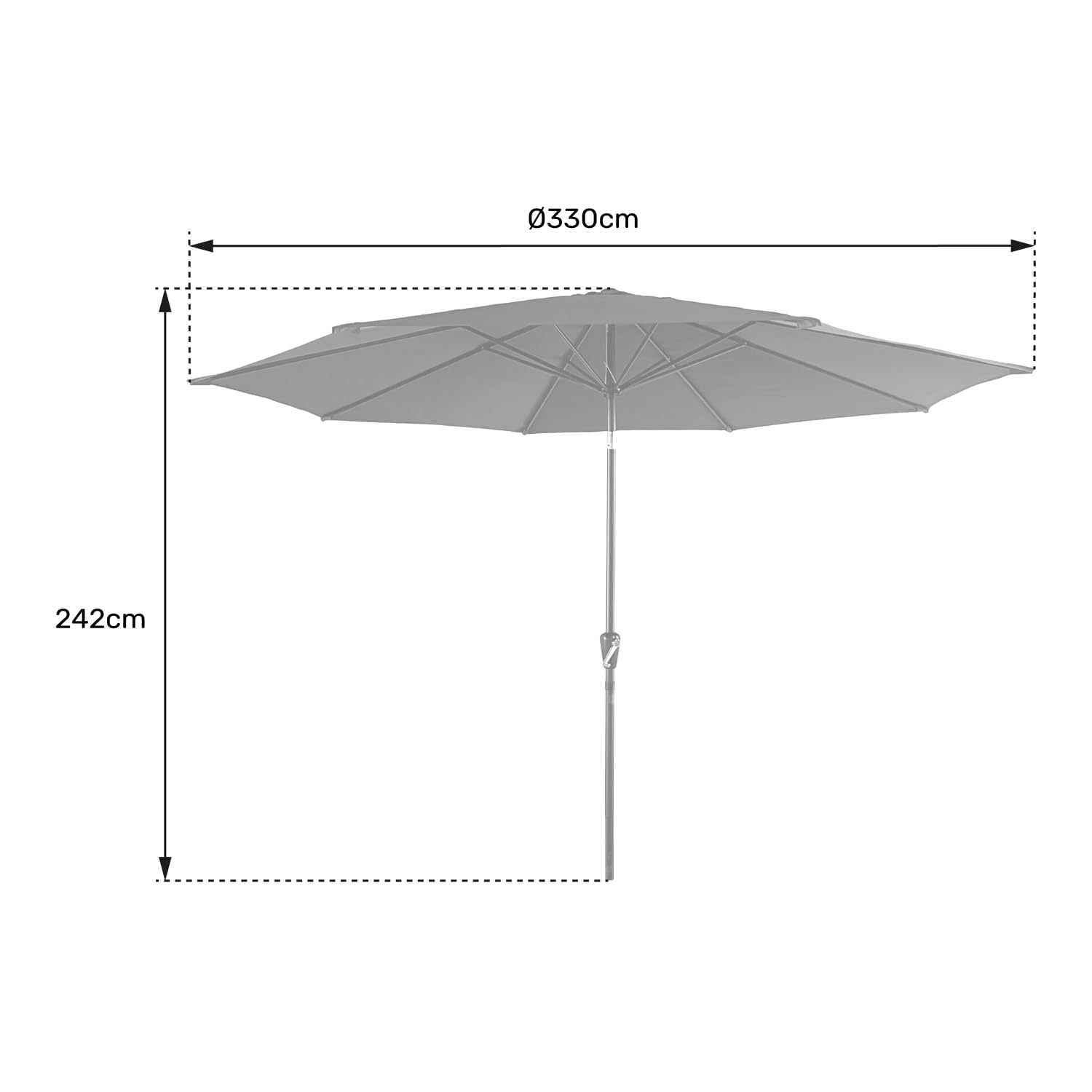 happy-garden-hapuna-parasol-droit-rond-3-30-m-gris image 8