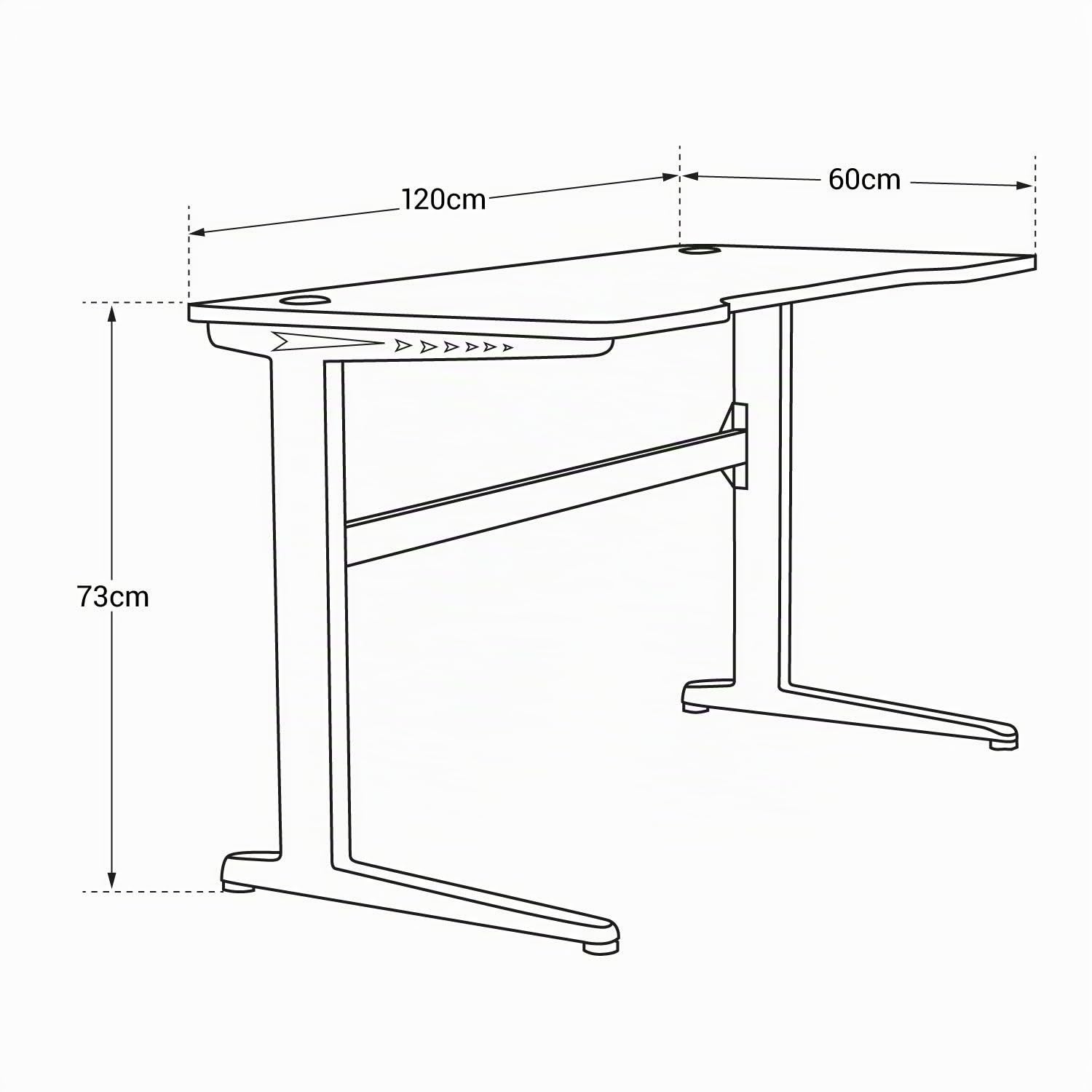 happy-garden-alice-bureau-gamer-led-noir-120cm image 3