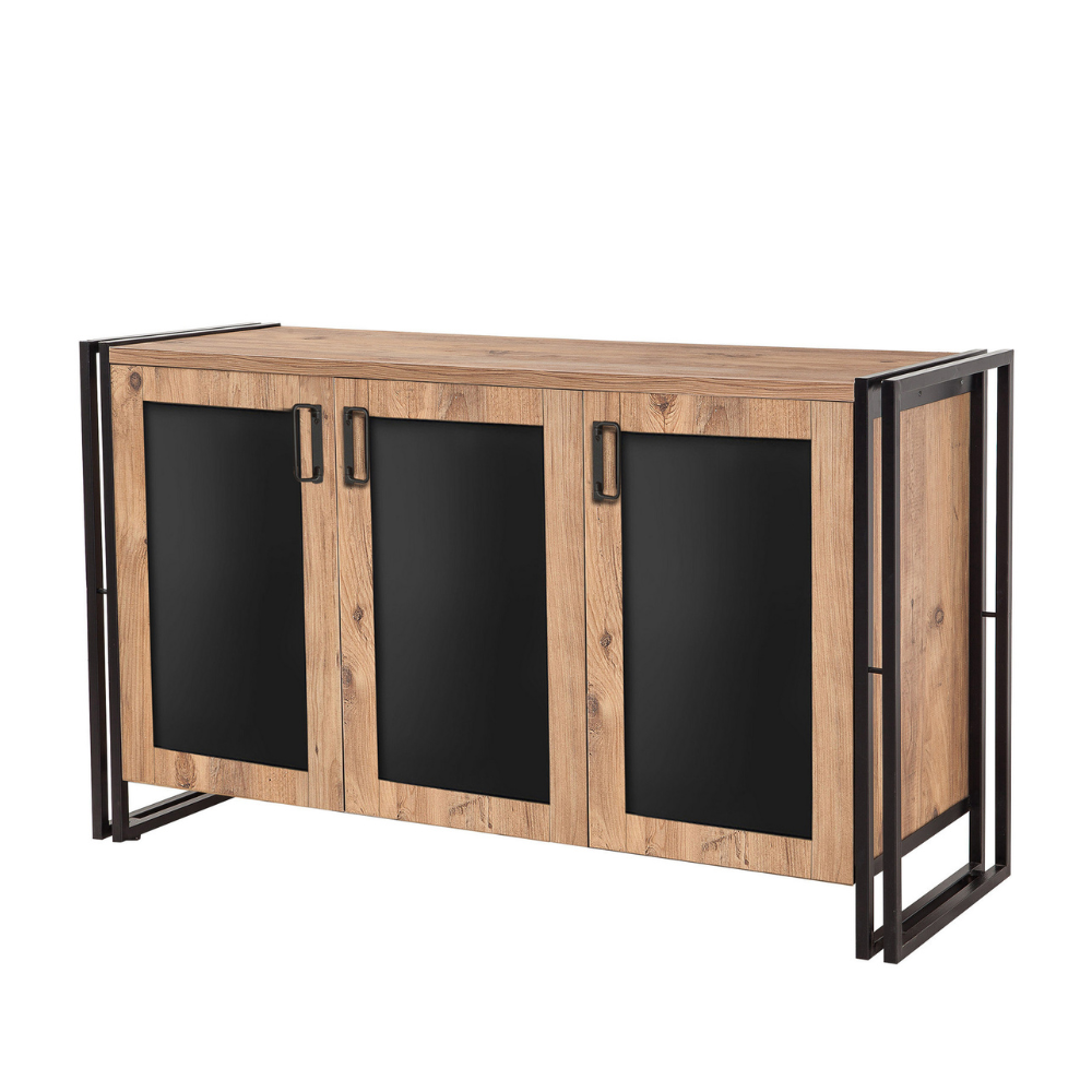 concept-usine-erna-buffet-bois-noir-135-cm-3-portes image 3