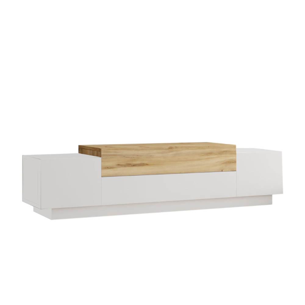 concept-usine-melo-meuble-tv-160-cm-blanc-bois image 4