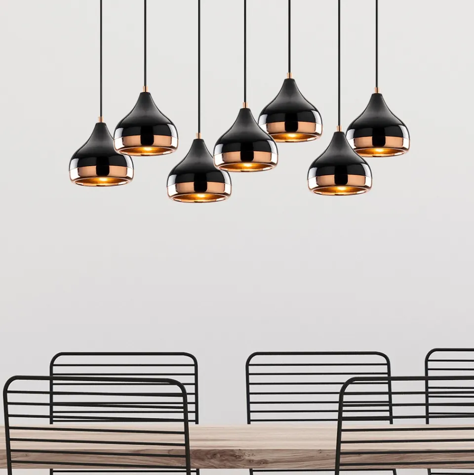 concept-usine-maya-suspension-7-lampes-noir-cuivre image 1