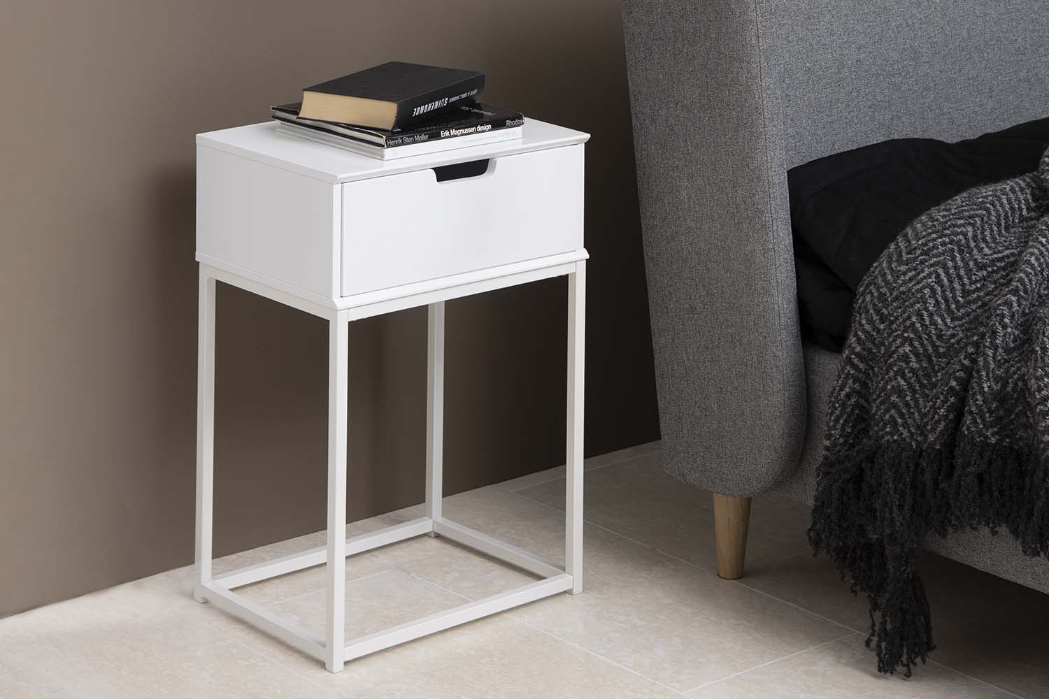 concept-usine-slumber-table-chevet-blanc-tiroir image 1