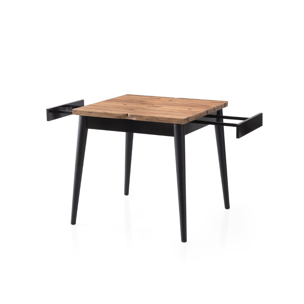 concept-usine-pallini-table-salle-manger-extensible-noir-et-bois-4-places image 5