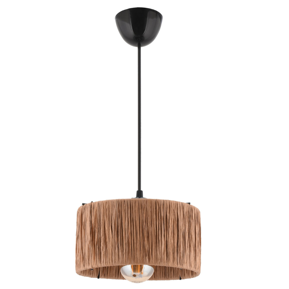 concept-usine-clarisse-suspension-raphia-beige-m-tal-noir image 4