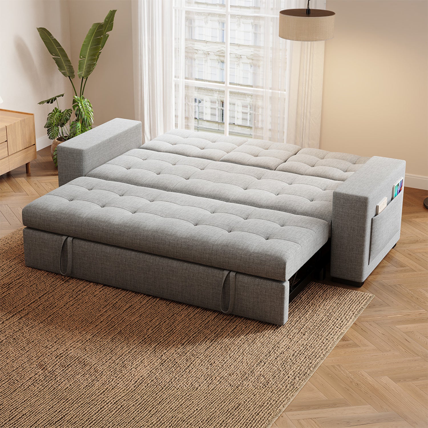 concept-usine-noho-canap-convertible-3-places-tissu-gris-fonc image 6