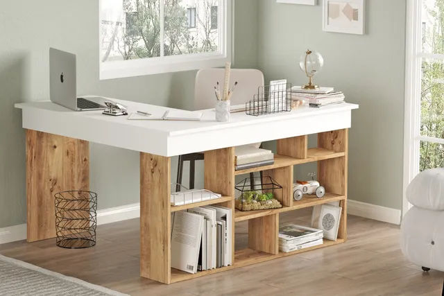 concept-usine-tyo-bureau-angle-blanc-bois-avec-rangement-8-tag-res image 1