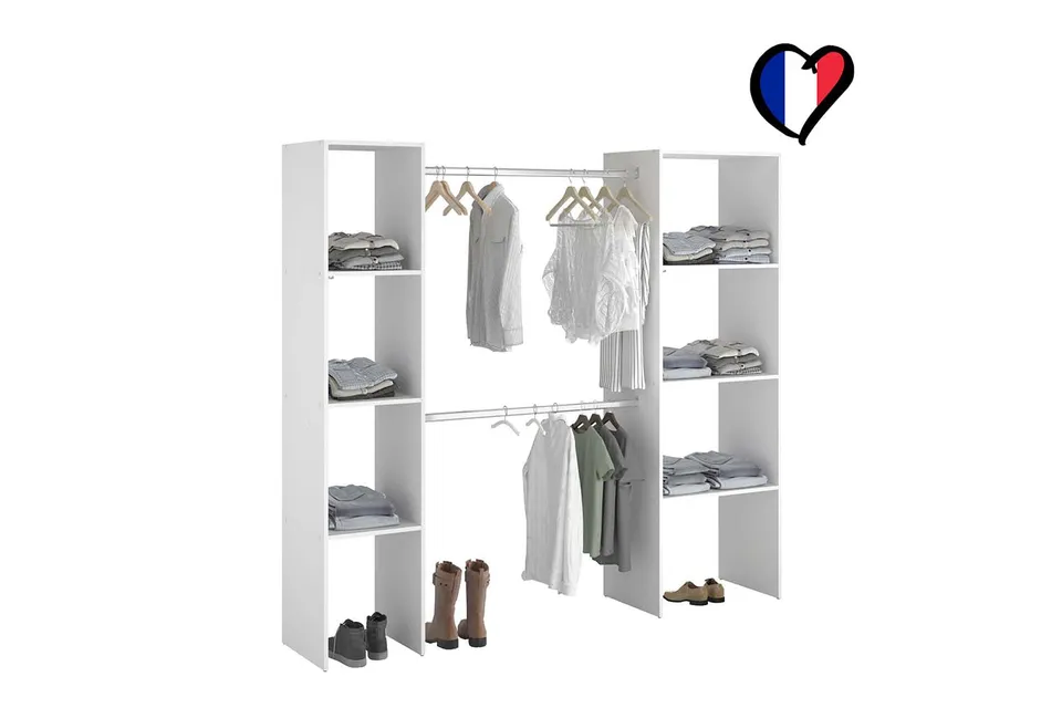 concept-usine-elysee-dressing-blanc-bois-198x40-penderie image 1